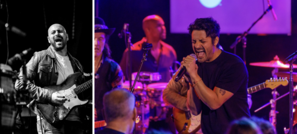 L: Eric Cannata of Young the Giant - Photo Credit: Teresa Pyskaty for WhyHunger 
R: Sameer Gadhia of Young the Giant  - Photo Credit: Andrew Wolff